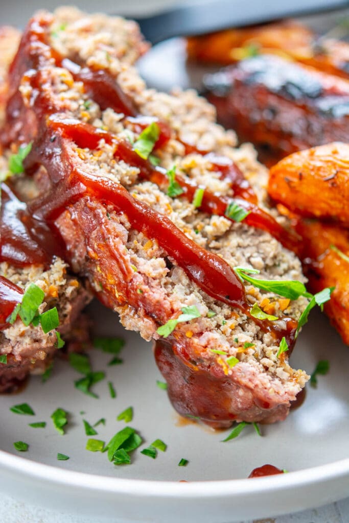 grilled meatloaf on a plate