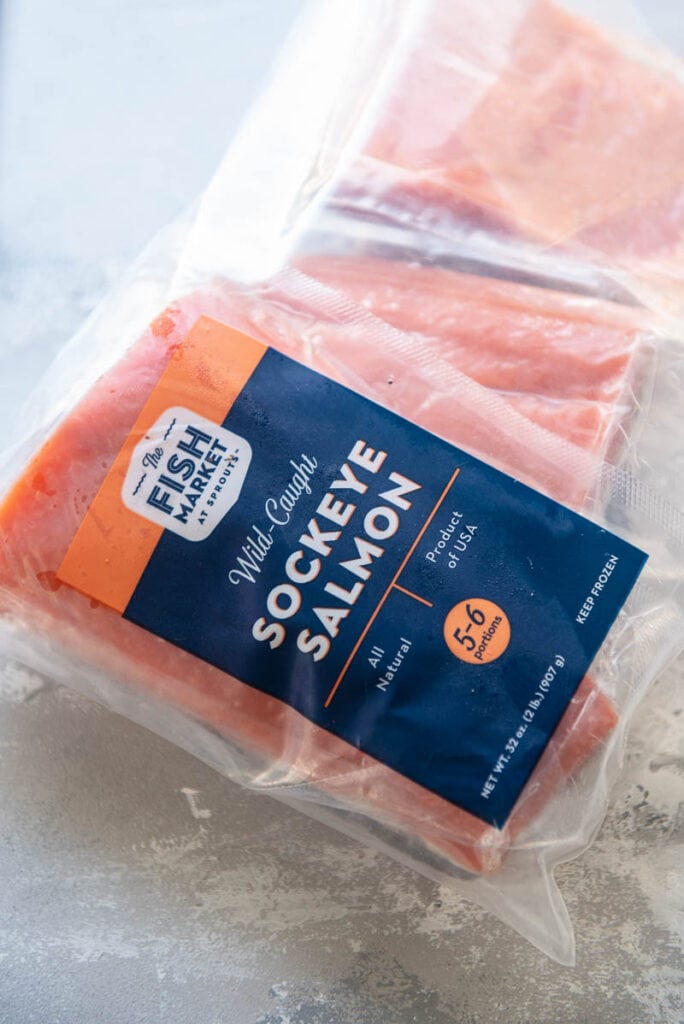 sockeye salmon in a package