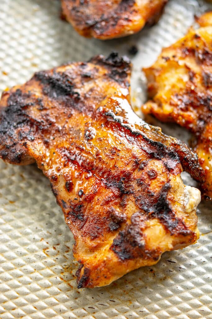 grilled chipotle chicken on a grill pan